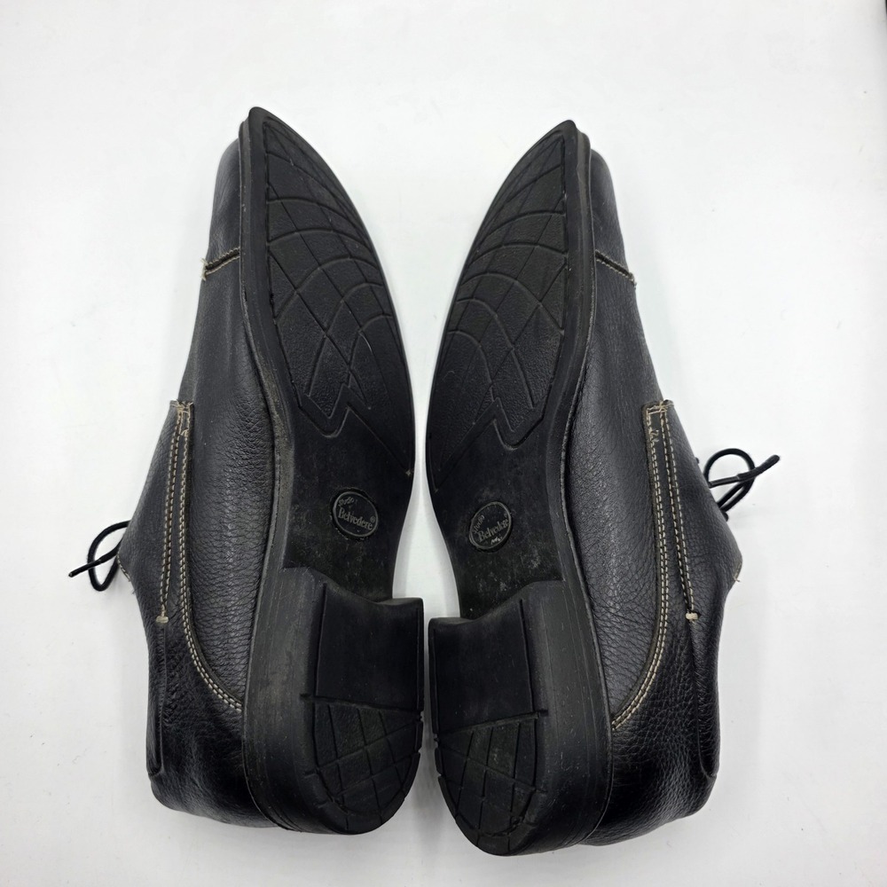 Belvedere Dress Shoes Mens 8.5 D Black Leather Florence Oxford Pebbled Cap Toe - Picture 7 of 12